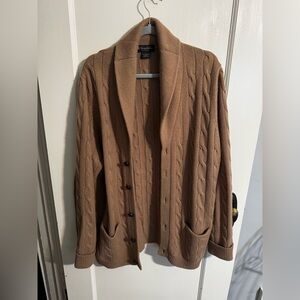 Brooks Brothers Lambswool Knit Sweater in Brown